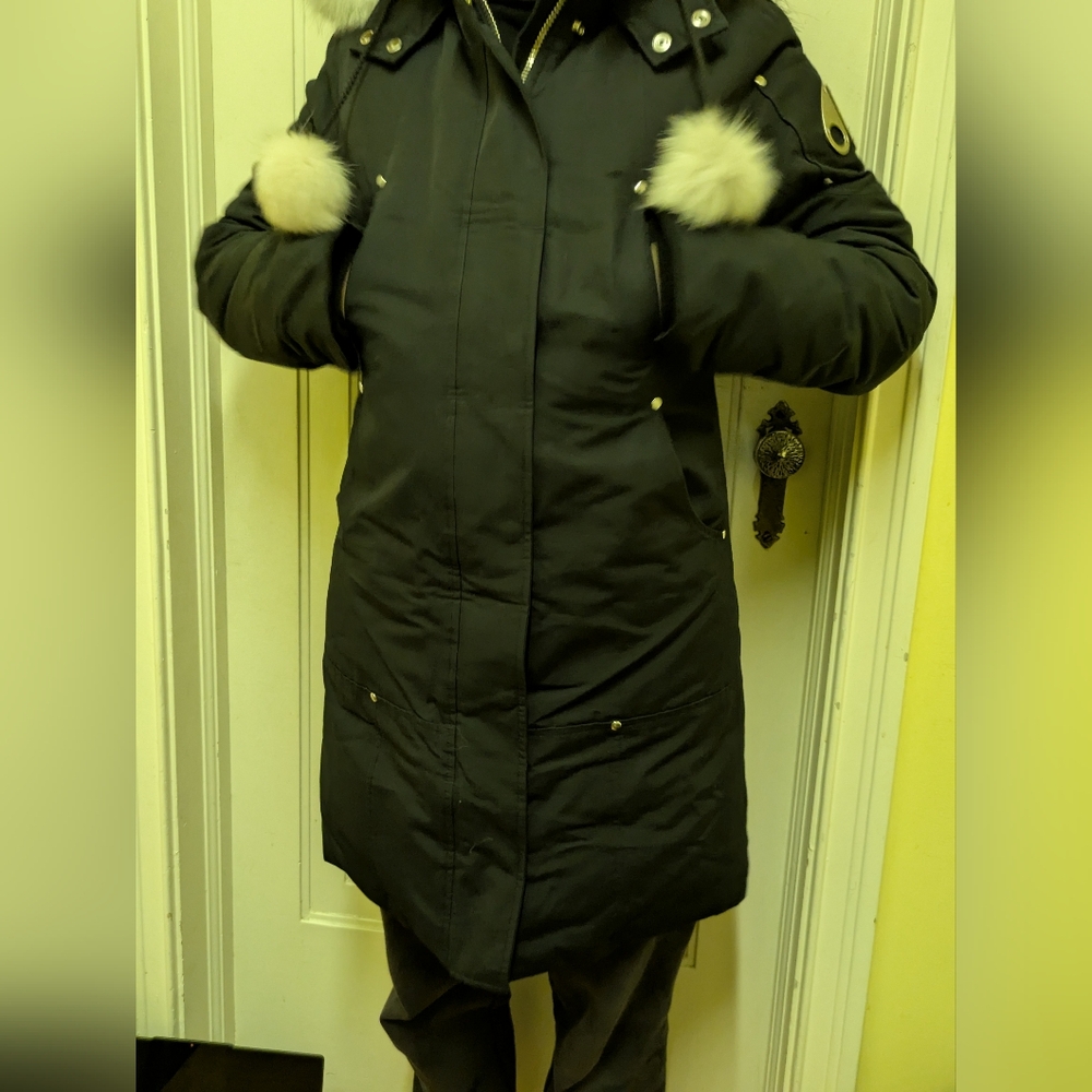 Long Black Moose Knuckle Jacket